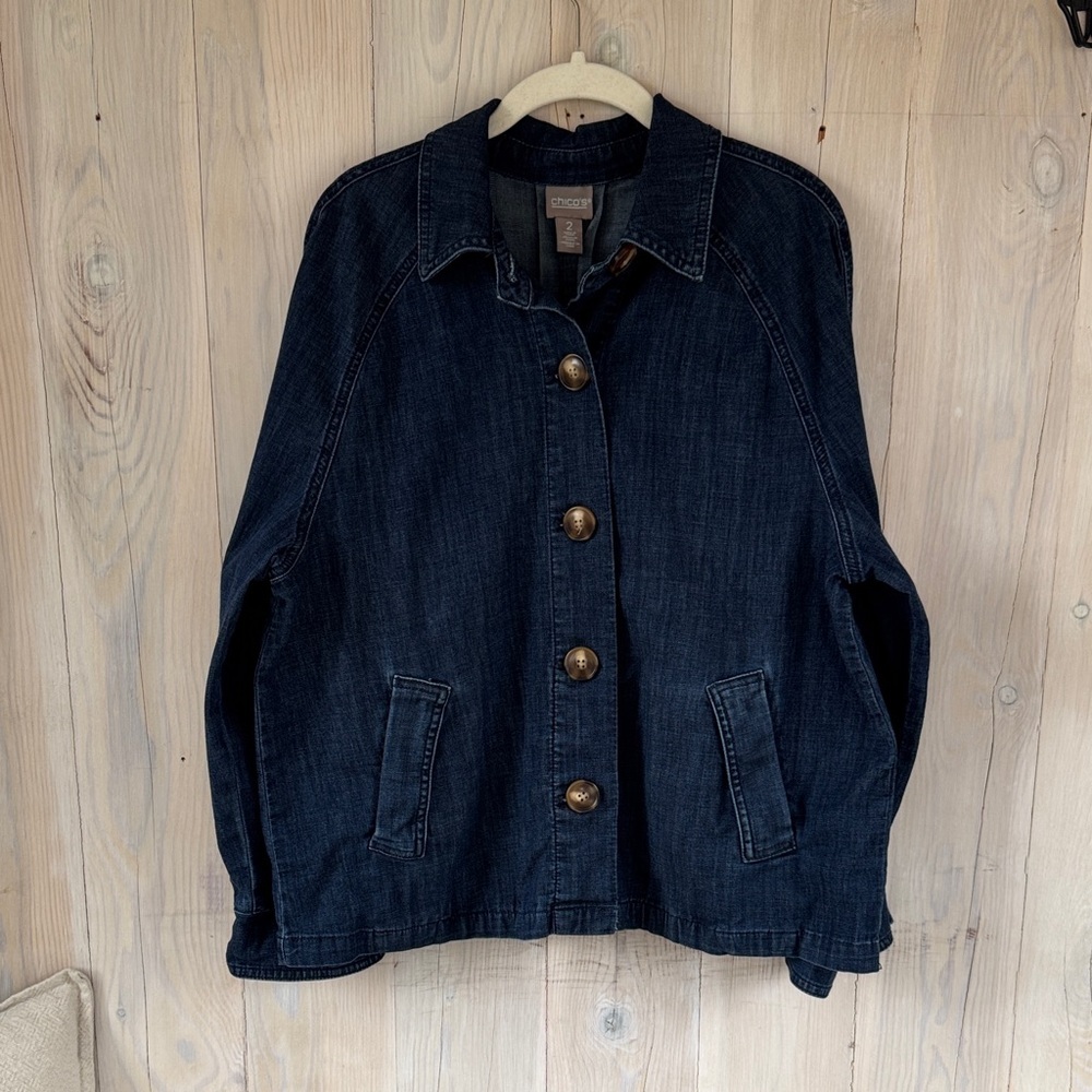 Chico’s Denim Jacket Size L